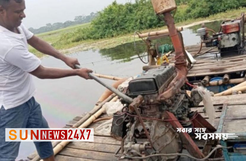 রাজৈরে অবৈধ বালু উত্তোলনের বিরুদ্ধে ইউএনওর অভিযান