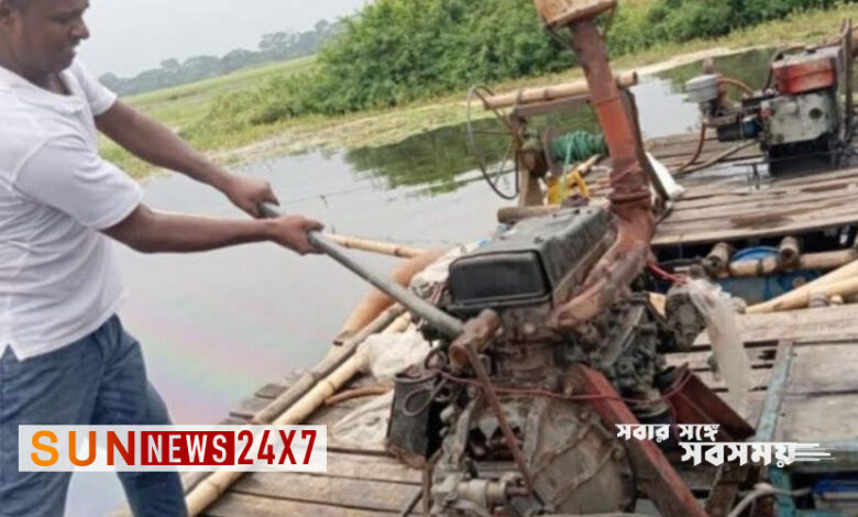 রাজৈরে অবৈধ বালু উত্তোলনের বিরুদ্ধে ইউএনওর অভিযান